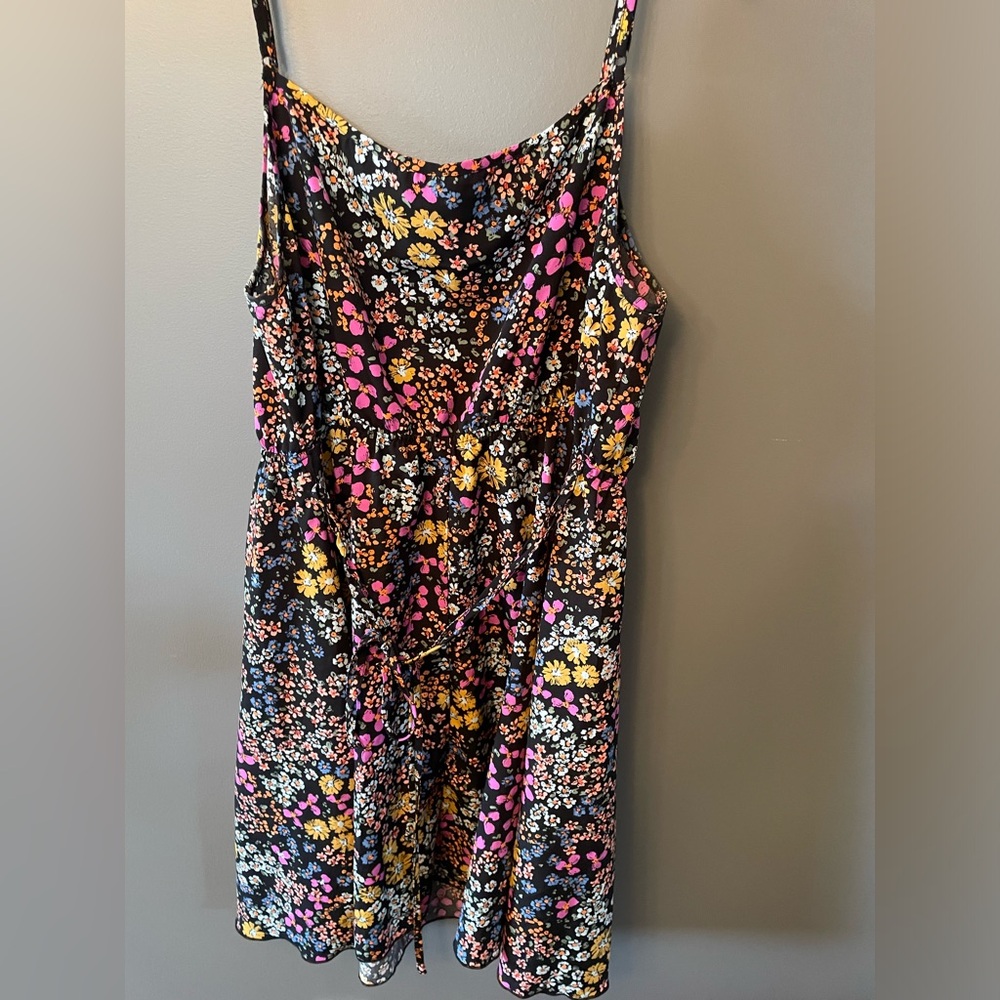 SHEIN Women’s 1XL Floral Print Cut Out Cami Dress Bloomcore‎ Feminine Milkmaid - Picture 4 of 8
